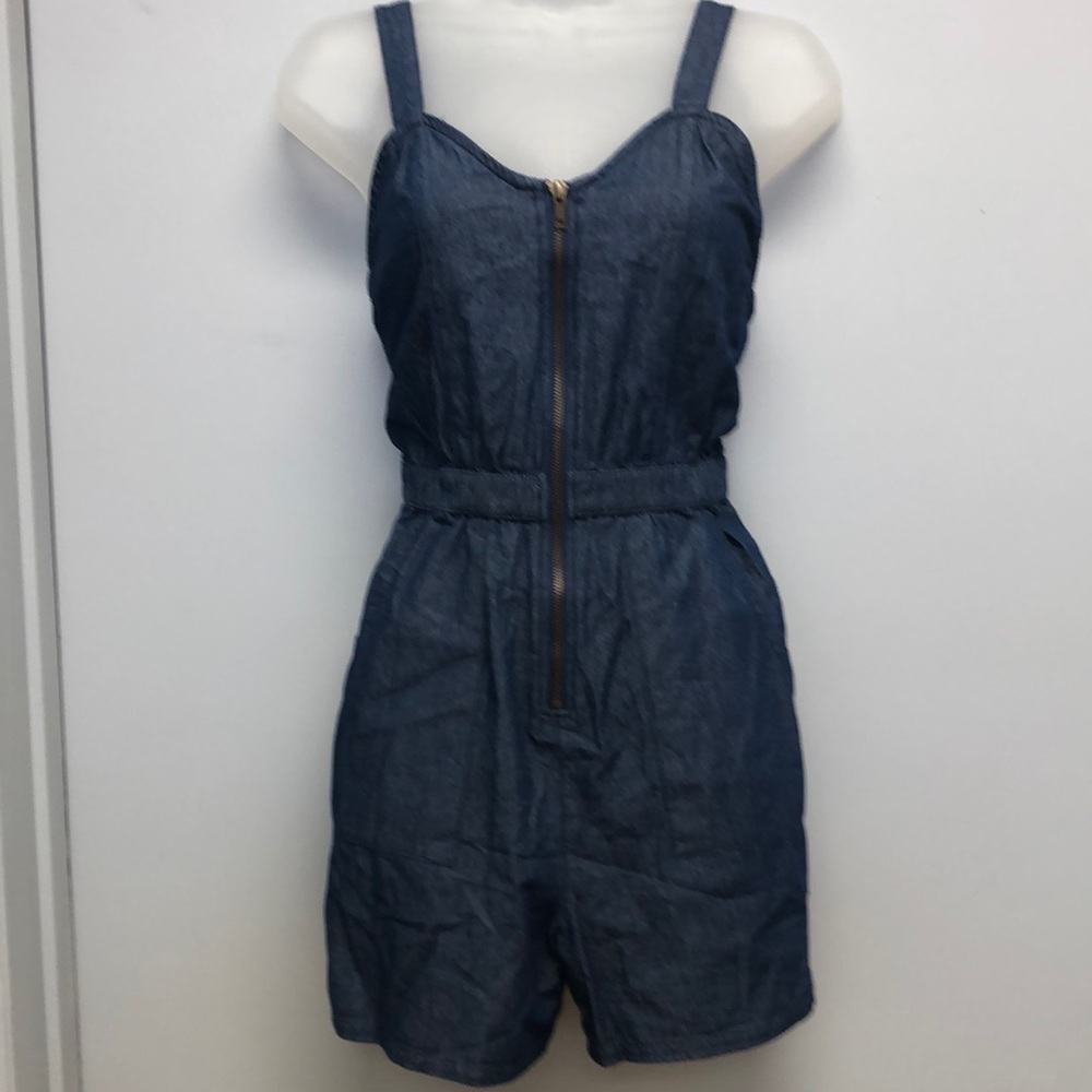Derek Heart Denim Romper